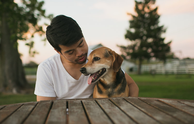 Human and Dog bonding relationship 